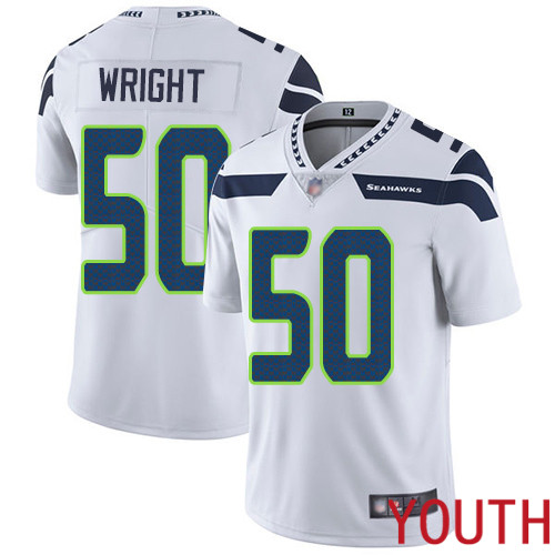 Seattle Seahawks Limited White Youth K.J. Wright Road Jersey NFL Football #50 Vapor Untouchable->women nfl jersey->Women Jersey